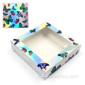 scatole per ciglia quadrate di pacchetti ciglia olografici a farfalla